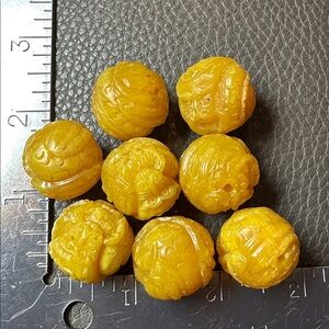 Rare Vintage Carved Round Dragon Beads Bundle